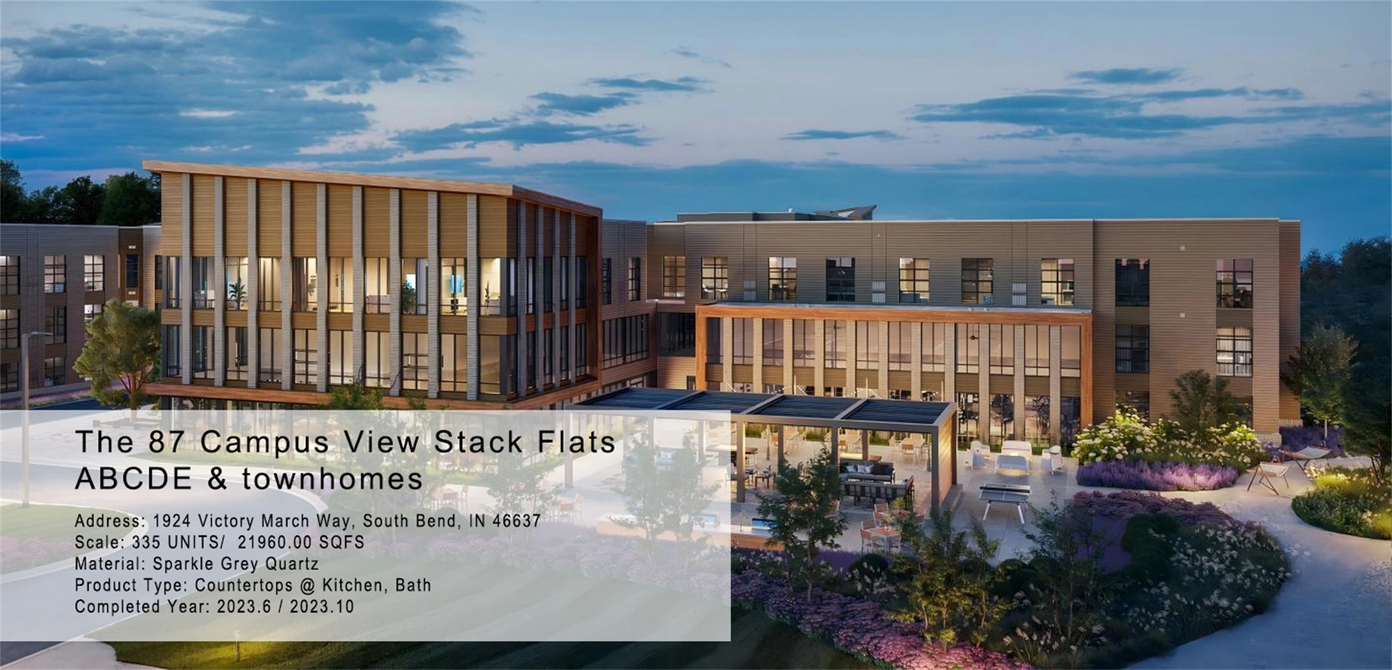 Project：The 87 Campus View Stack Flats ABCDE & townhomes